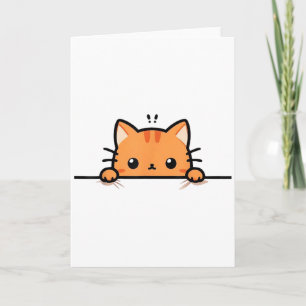 Carte Joli chaton orange qui vous regarde Ginger C