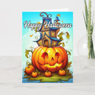Carte Joli Citrouille d'Halloween