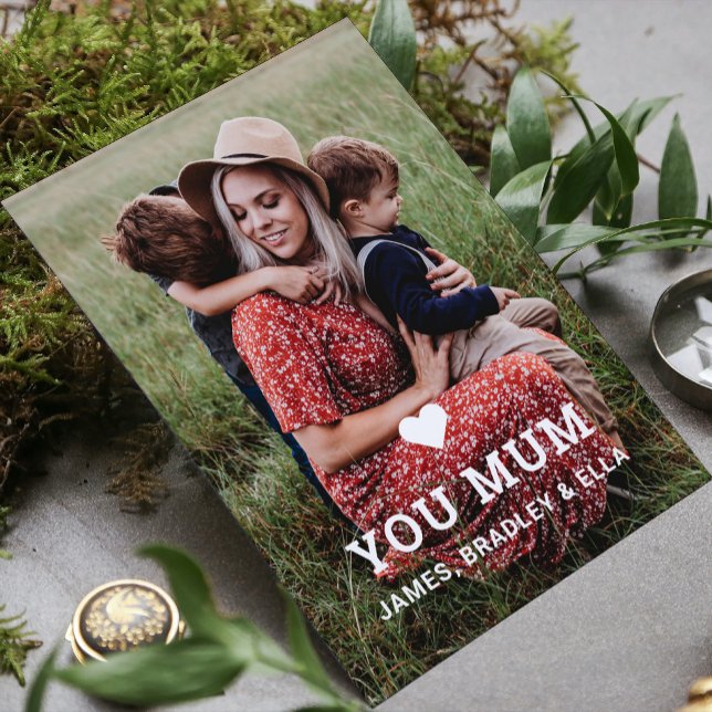 Carte Joli COEUR D'AMOUR MAMAN Fête des mères Photo (Créateur téléchargé)