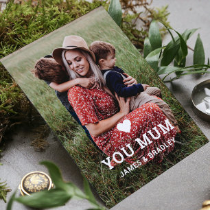 Carte Joli COEUR JE T'AIME MAMAN Photo de la fête des mè