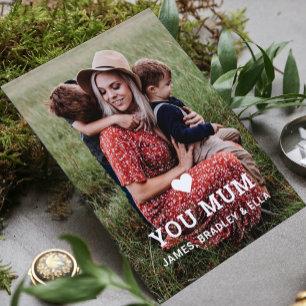 Carte Joli COEUR JE T'AIME MAMAN Photo de la fête des mè