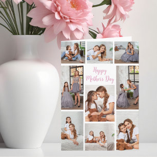 Carte Joli collage photo pour la fête des mères de la pa
