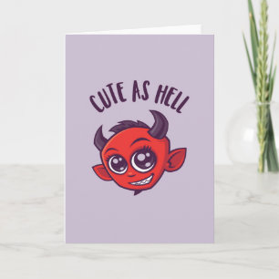 Carte Joli comme l'enfer diable avec texte sombre