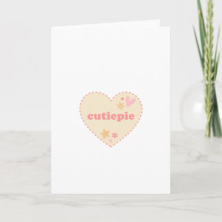 Carte Joli Cutiepie Cœur Rose Esthétique
