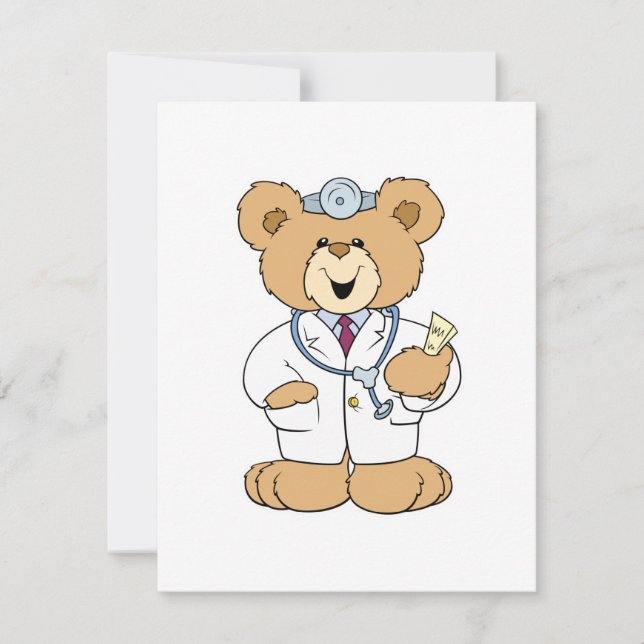 Carte Joli docteur Teddy Bear (Devant)