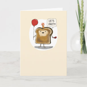 Carte Joli, drôle de fête toast Anniversaire
