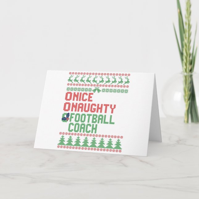 Carte Joli Entraîneur de Football Vilain Cadeau de Noël  (Devant)