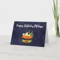 Joli et effrayant cupcake d'Halloween avec un gros