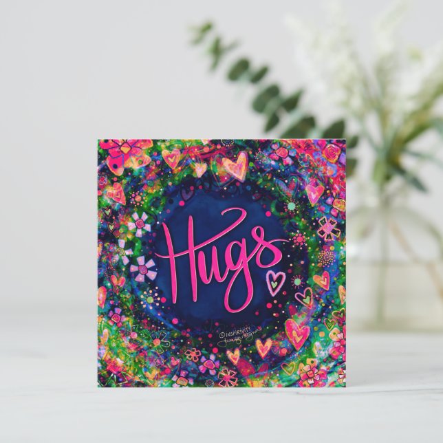 Carte Joli étau Floral Carré plat (Debout devant)