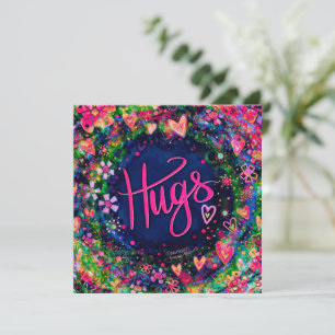 Carte Joli étau Floral Carré plat