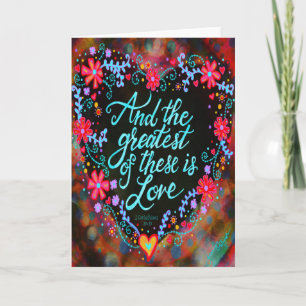 Carte Joli Floral Plus grand est Love Heart