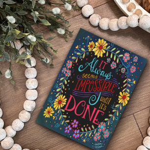 Carte Joli floral Tout est possible Inspirer Citation