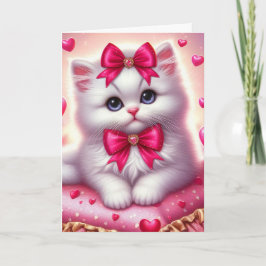 Carte Joli Kitten de la Saint-Valentin