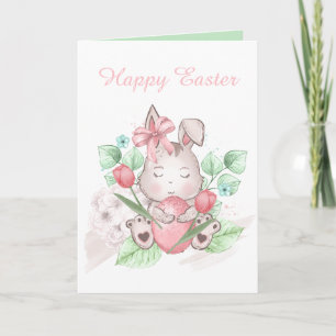 Carte Joli lapin de Pâques ajouter le message