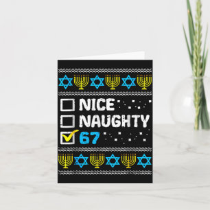 Carte Joli Méchant 67 Six Sept Pull de Hanukkah Moche Ch