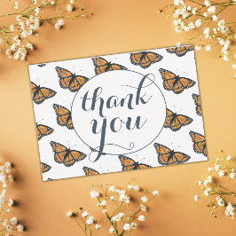 Carte Joli monarque papillon Motif Merci
