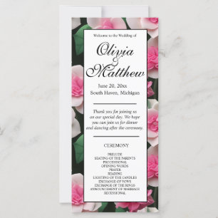 Carte Joli motif fleuri rose boho