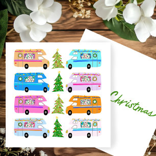 Carte Joli Noël Retro RV Motorhomes Noël