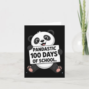 Carte Joli panda 100 jours à l'école