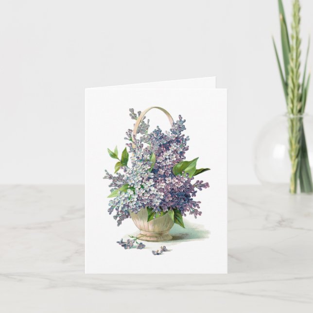 Carte Joli panier Lavendar Lilac violet (Devant)