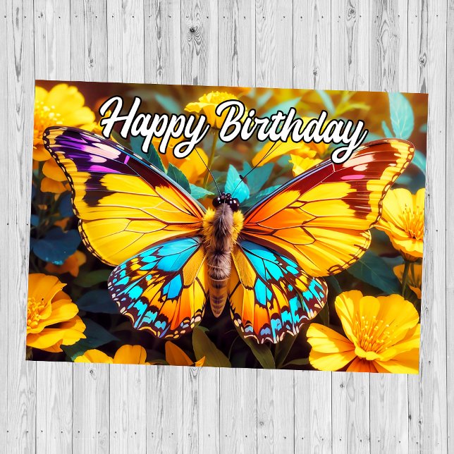 Carte Joli papillon Joyeux anniversaire (Thumbnail)