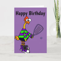 Joli poulet en caoutchouc Jouer Racquetball Cartoo