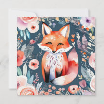 Joli renard floral