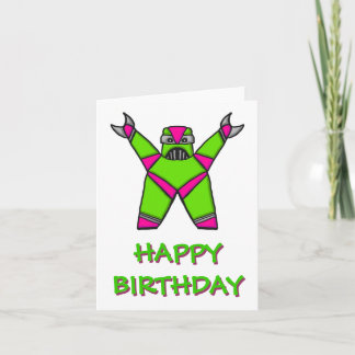 CARTE JOLI ROBOT D'ANNIVERSAIRE