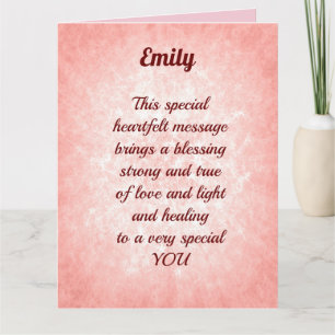 Carte Joli rose Ajouter un nom obtenir bien