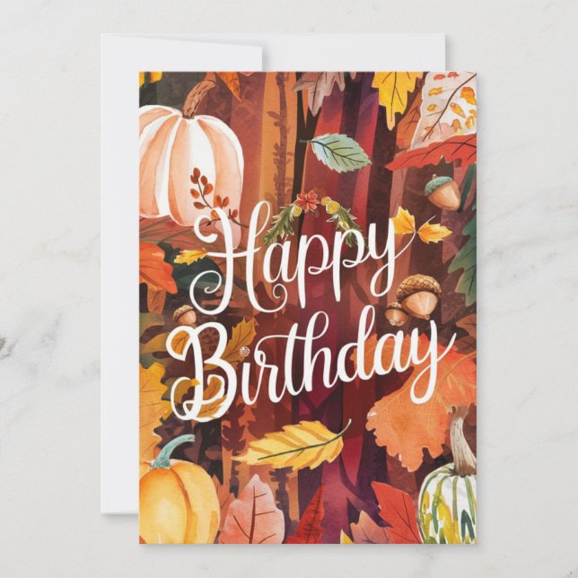 Carte Joli Souhait Cosy Automne Automne Automne Happy An (Devant)