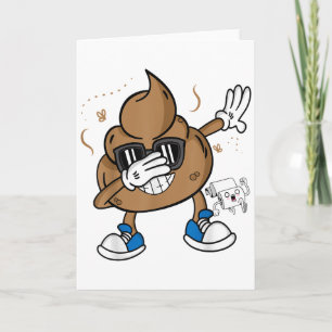 Carte Joli T-Shirt de Caca Dabbing - Émoticon Drôle J'ai