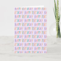 Joli texte manuscrit d'anniversaire coloré