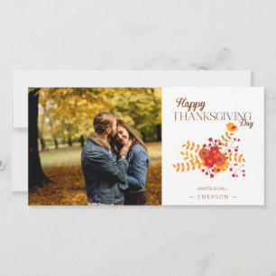 Carte Joli Thanksgiving d'automne avec des branches et d