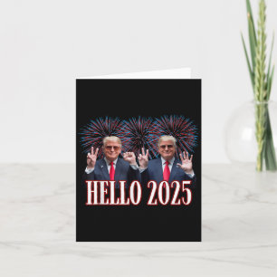 Carte Joli Trump Bonjour 2025 Nouvel An Eve Inauguration