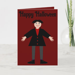 Carte Joli Vampire Personnalisé d'Halloween