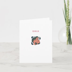 Carte Joli Vierge, zodiaque, impression signe du zodiaqu