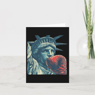 Carte Joli visage de la Liberté avec costume d'équipemen