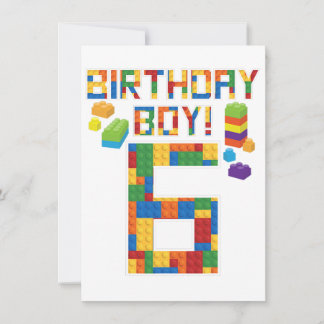 Carte Jolie 6e anniversaire Cadeau 6 ans Bâtiment de l'é