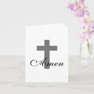 Carte jolie AMEN avec CROSS  