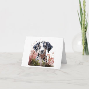 Carte Jolie Aquarelle Dalmation Chien Chien Chien Chien