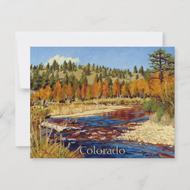 Carte Jolie Automne Colorado Mountain Stream (Devant)