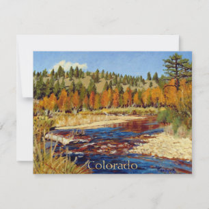 Carte Jolie Automne Colorado Mountain Stream