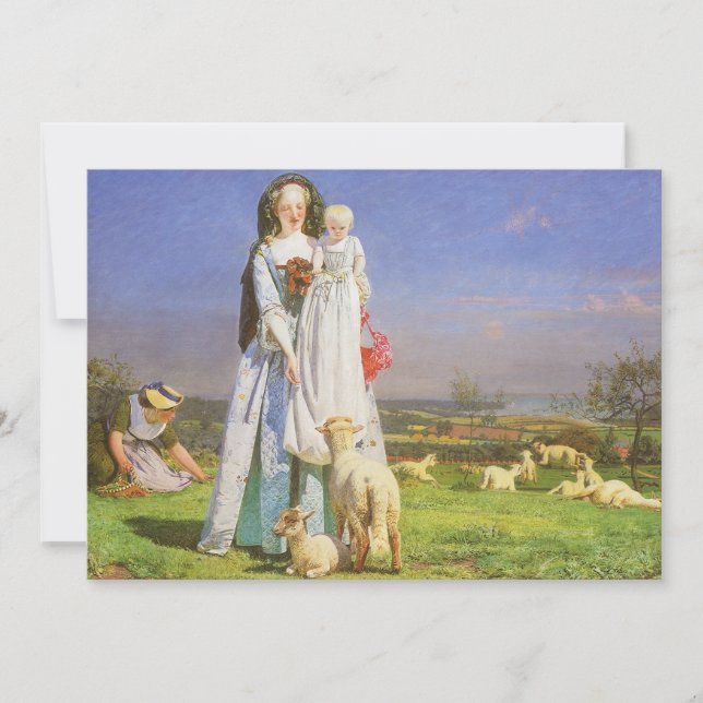 Carte Jolie Baa Lambs par Ford Madox Brown (Devant)