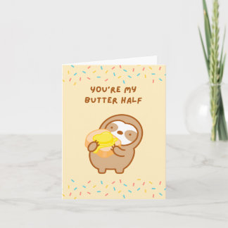 Carte Jolie Bonne Saint-Valentin Toast au Beurre de Pare