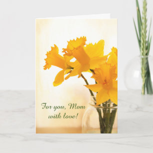 Carte Jolie Daffodique Pour Maman Anniversaire 