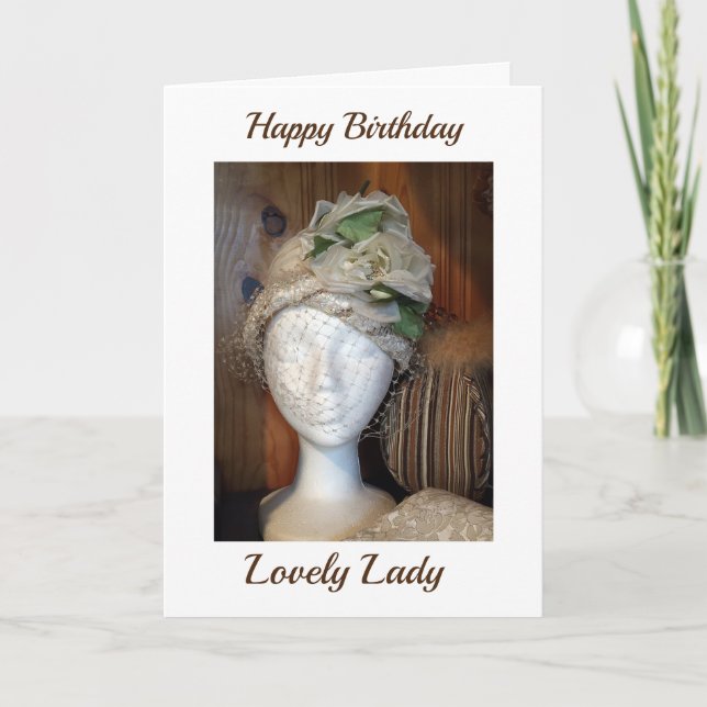 CARTE *JOLIE DAME* AVEZ UN JOLI ANNIVERSAIRE (Devant)