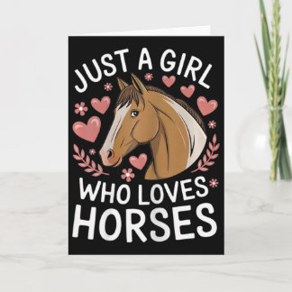 Carte Jolie Fille aux Chevaux Juste Une Fille Qui Aime L