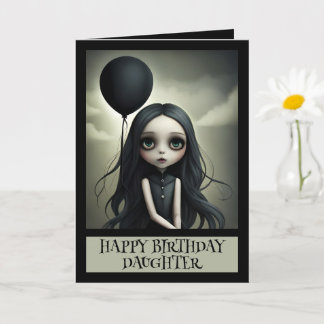 Carte Jolie fille d'anniversaire avec ballon personnalis