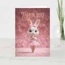 Jolie fille lapine en tutu rose Merci