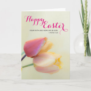 Carte Jolie Fleur Chrétien Joyeuses Pâques
